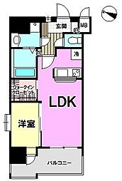 グランフォーレラグゼ平尾 1LDKの間取図画像