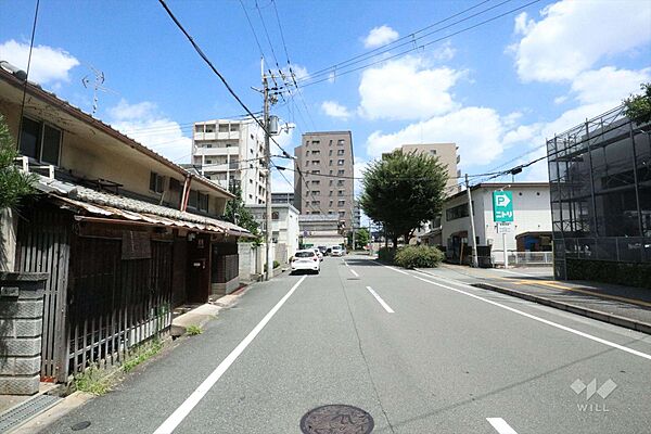 ～物件の南側前面道路（西側から）～・敷地面積約29坪！・更地渡し予定！・建築条件なし！