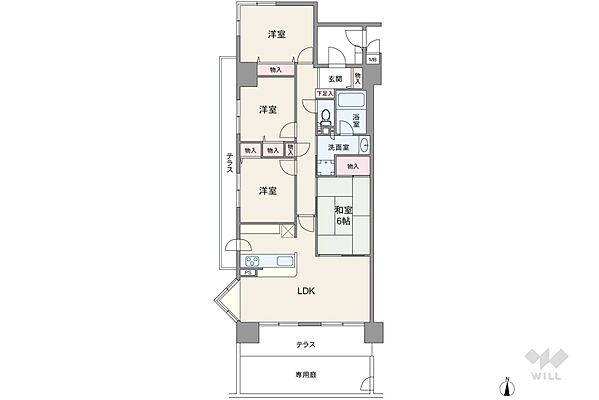 間取り 昆陽池西アーバンコンフォート 1階/-