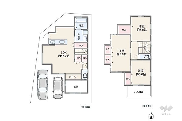 間取りは延床面積96.18平米の3LDK。