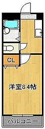 ロイヤルプレサージュ 2階1Kの間取り