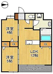 THE GRANDE HILLS 2LDKの間取図画像