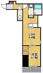 Cherim戸畑駅前 1LDKの間取図画像