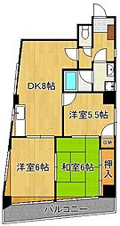 ロジュマン河越 3DKの間取図画像