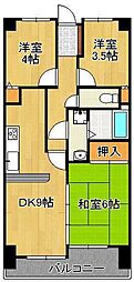トーカンマンション高炉台公園 3DKの間取図画像
