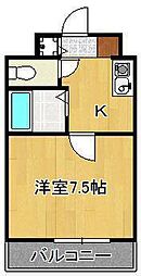 トーカンキャステール菅原 1Kの間取図画像