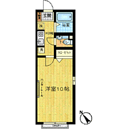 ハイム花の木 101 1階1Kの間取り