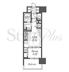 プレサンスロジェ千種内山 15階1LDKの間取り
