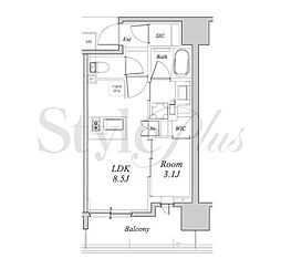 Brillia名駅二丁目 11階1LDKの間取り