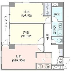 ヴィル・ルミエール 2LDKの間取図画像