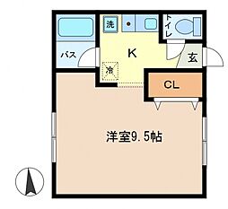 ハピーハイム金町 1Kの間取図画像