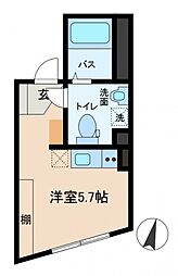 estela ワンルームの間取図画像
