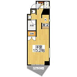 山科IMビル 7階ワンルームの間取り