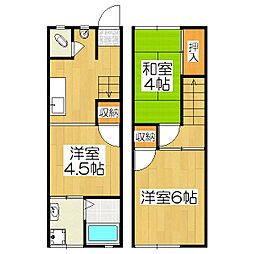 宗明氏貸家 3Kの間取り