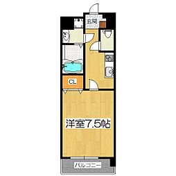 ブライトコート京都山科駅前 1Kの間取図画像