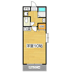 ドエル竹鼻 1Kの間取図画像