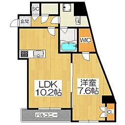ザ・ガーネットスイートレジデンス山科駅前 1LDKの間取図画像