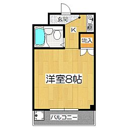 フォレスト山科 ワンルームの間取図画像