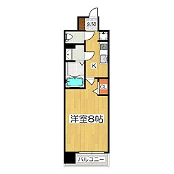 Ray Square 大津 1Kの間取図画像