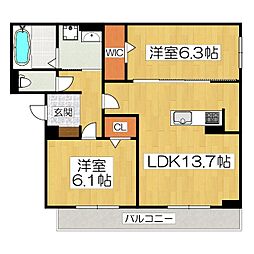 仮)D-room勝部3丁目新築工事 2LDKの間取図画像