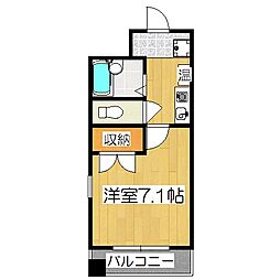 ソレイユ 1Kの間取図画像