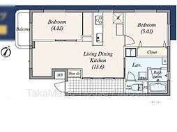 間取図画像 2LDK