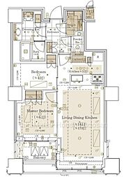 三田ガーデンヒルズE棟 2LDKの間取図画像