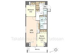 レグノ・カリテ品川シーサイド 2LDKの間取図画像