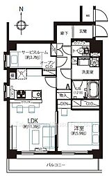 リビオタワー品川 3LDKの間取図画像