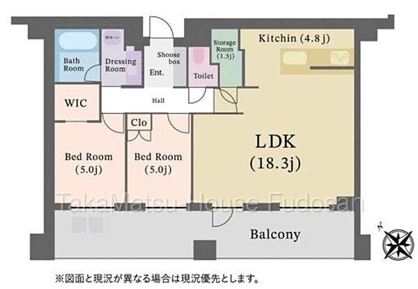 2LDK　最上階