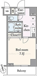 アフェクシオン南烏山 1Kの間取図画像