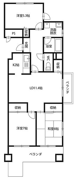 画像2:空室は左右反転です。