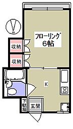正和フラット 1Kの間取図画像