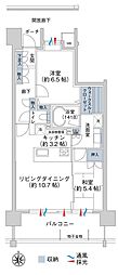 グランフォセット郡山堤下 2LDKの間取図画像