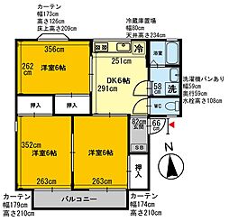 セサミ向新庄A棟 3DKの間取図画像