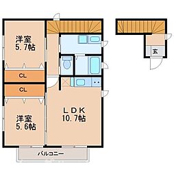 間取図画像 2LDK