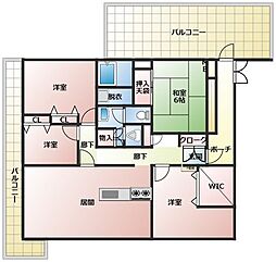 フォレストハウス 5階4LDKの間取り