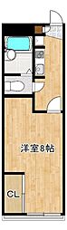 MOTOKOGA寮 1Kの間取図画像