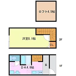 LOFTMAMAMOOA 1DKの間取図画像