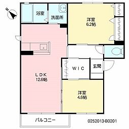 ステラコートB 2LDKの間取図画像