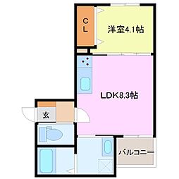 T-Regno×BSF-Gaia2 1LDKの間取図画像