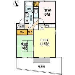 グランシャリオD 2LDKの間取図画像