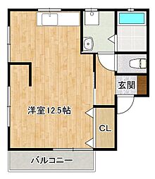 ハイツ橘 ワンルームの間取図画像