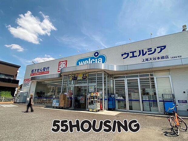 ウエルシア上尾大谷本郷店 徒歩7分。 500m