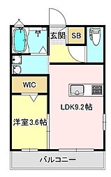 ヴェンティTOSU　壱 1階1LDKの間取り
