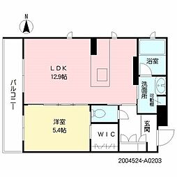 シャーメゾンステージ鳥栖 2階1LDKの間取り