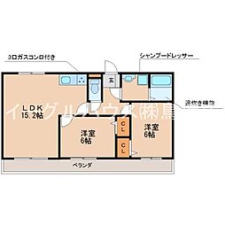 E.POPULAR 5階2LDKの間取り