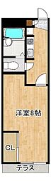 MOTOKOGA寮 1Kの間取図画像