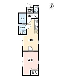 アイリハイツ 1DKの間取図画像