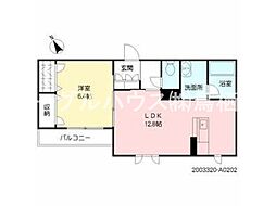 アレンデールTOSU 1LDKの間取図画像